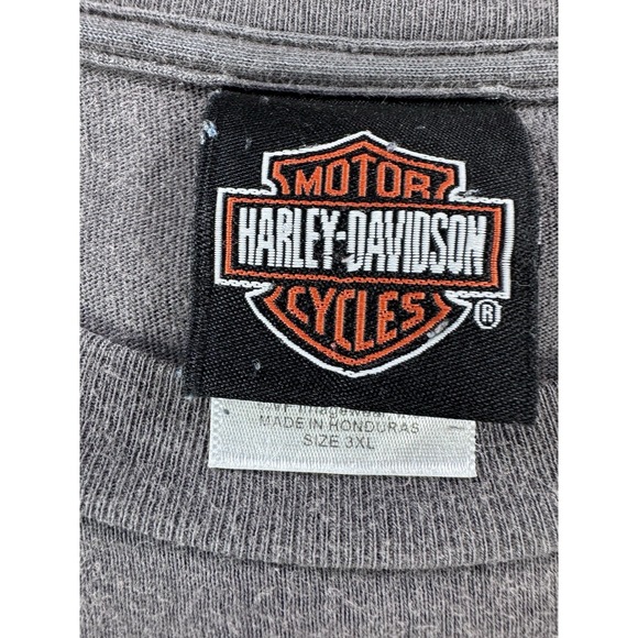 2006 Harley Davidson Long Sleeve T Shirt Camo Sleeves Gray Mens 3XL Biker - Picture 8 of 10